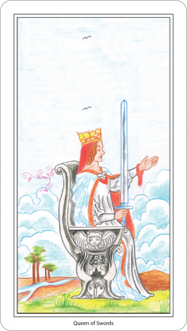La carte de tarot de la Reine des épées